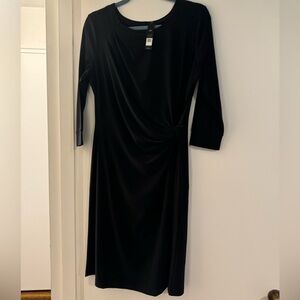 Nic and Zoe Black Rouched Dress NWT
